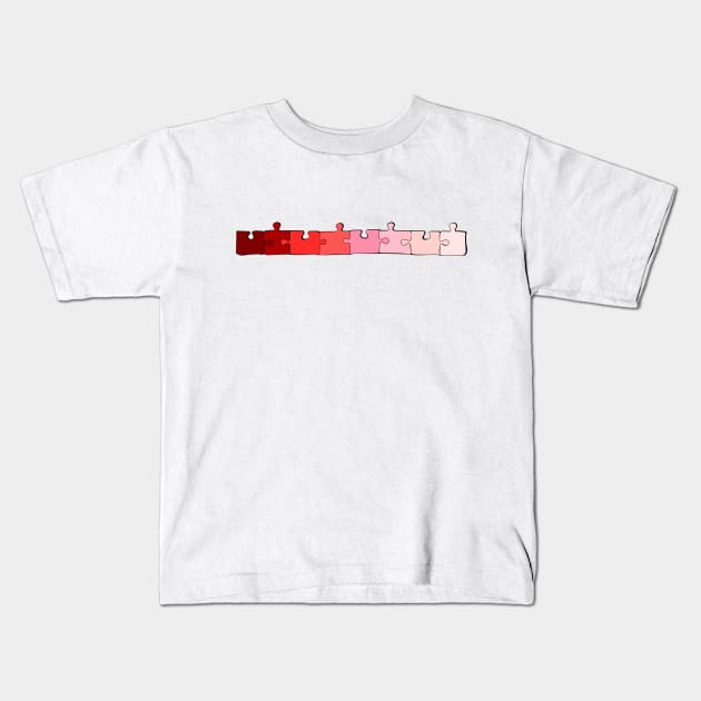 Puzzle Pieces Kids T-Shirt by traditionation